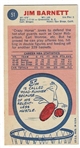 1969 Topps Basketball #51 Jim Barnett - San Diego Rockets RC